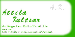attila kultsar business card
